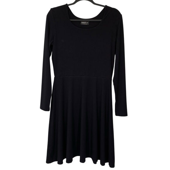Miik Swing Dress Womens Medium Black Long Sleeve Bamboo Fall Winter Classic - Picture 1 of 7